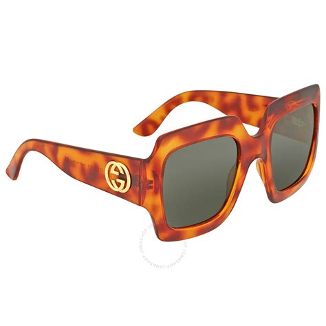 gucci oversize brown havana square sunglasses|Gucci 59mm square sunglasses.